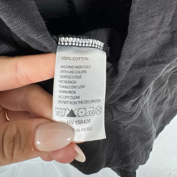 Leallo Sale Cross Back Cotton Jumper Black Size Small - Picture 14 of 14